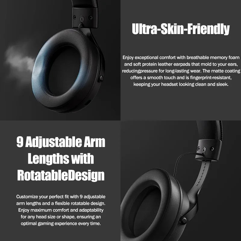 MCHOSE V9 pro E-Sports Headset with Microphone Tri-Mode Wireless 7.1 Channel Surround