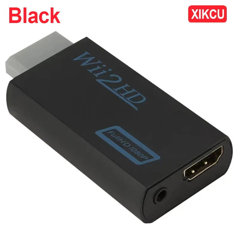 XIKCU HD 1080P Wii to HDMI-Compatible Converter Adapter Wii2 Converter 3.5mm HDMI-Compatible Audio for PC HDTV Monitor Display