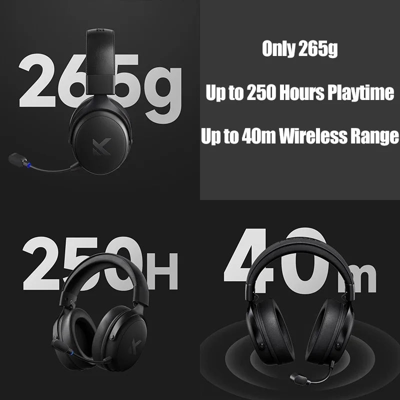 MCHOSE V9 pro E-Sports Headset with Microphone Tri-Mode Wireless 7.1 Channel Surround