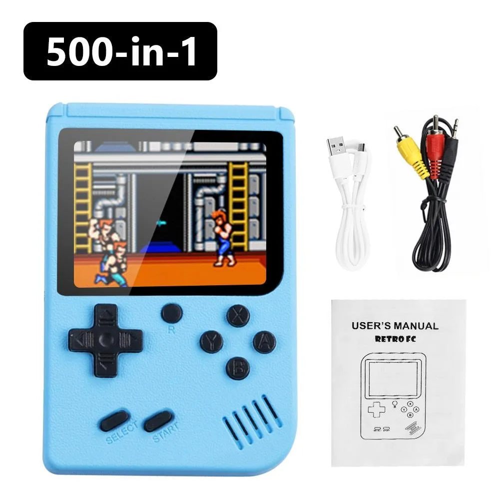 500 Games In One Portable Mini Electronic Video Game Player Kids Electronic Game Toy For Children Handheld Game Console Adjustab