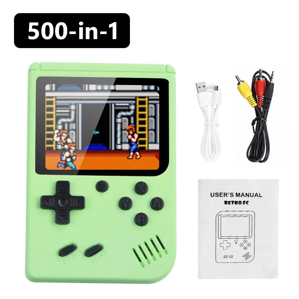 500 Games In One Portable Mini Electronic Video Game Player Kids Electronic Game Toy For Children Handheld Game Console Adjustab