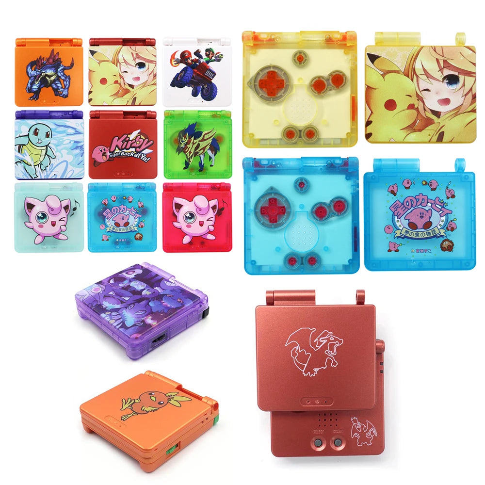 Custom UV Print Housing shells for Gameboy Advance SP 101 and 001 screen