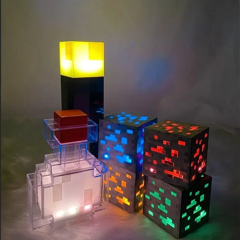 Creative Brownstone Torch LED Night Light USB Rechargeable Game Room Decoration