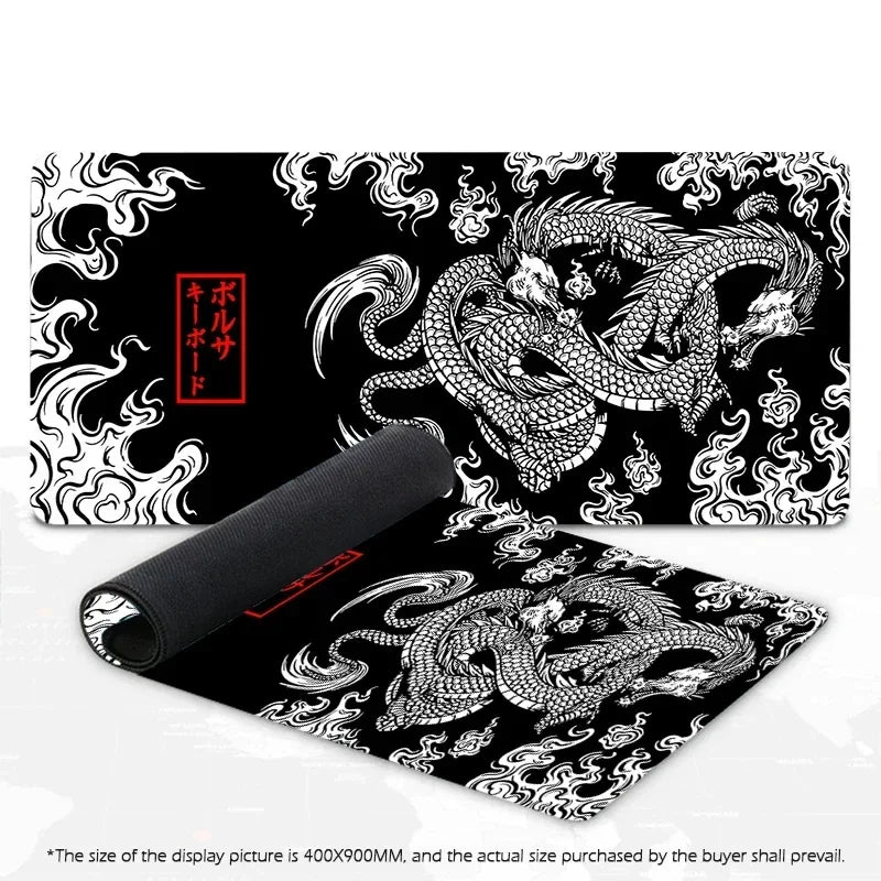 Japanese Dragon Large XXL Gaming Mousepad 900x400 700x300 Speed Desk Mat Anime Theme Keyboard Gamer Mouse Pad for Esports