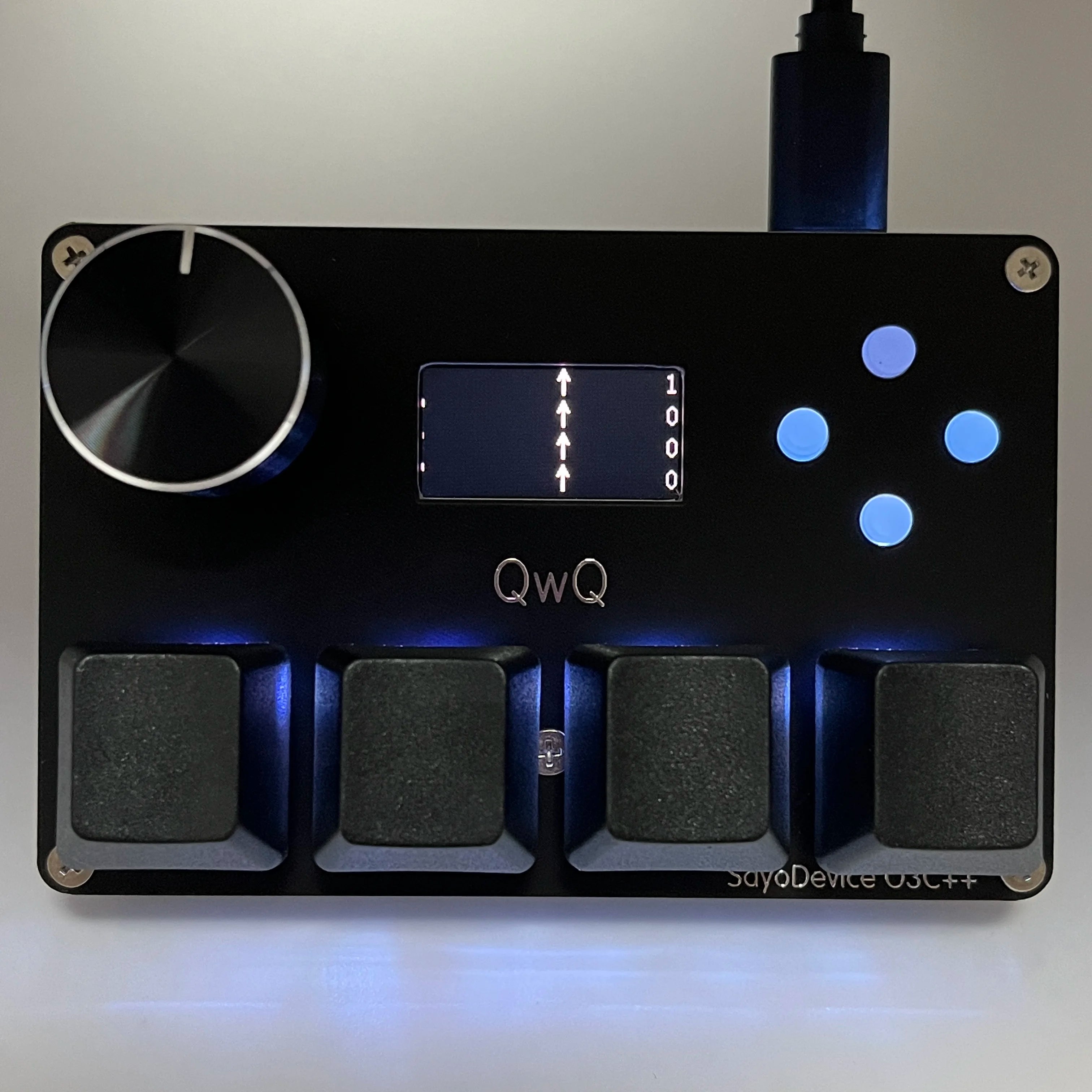 SayoDevice O3C++ OSU Rapid Trigger Magnetic Linear Gateron KS-20 White Switches Keyboard Knob Screen