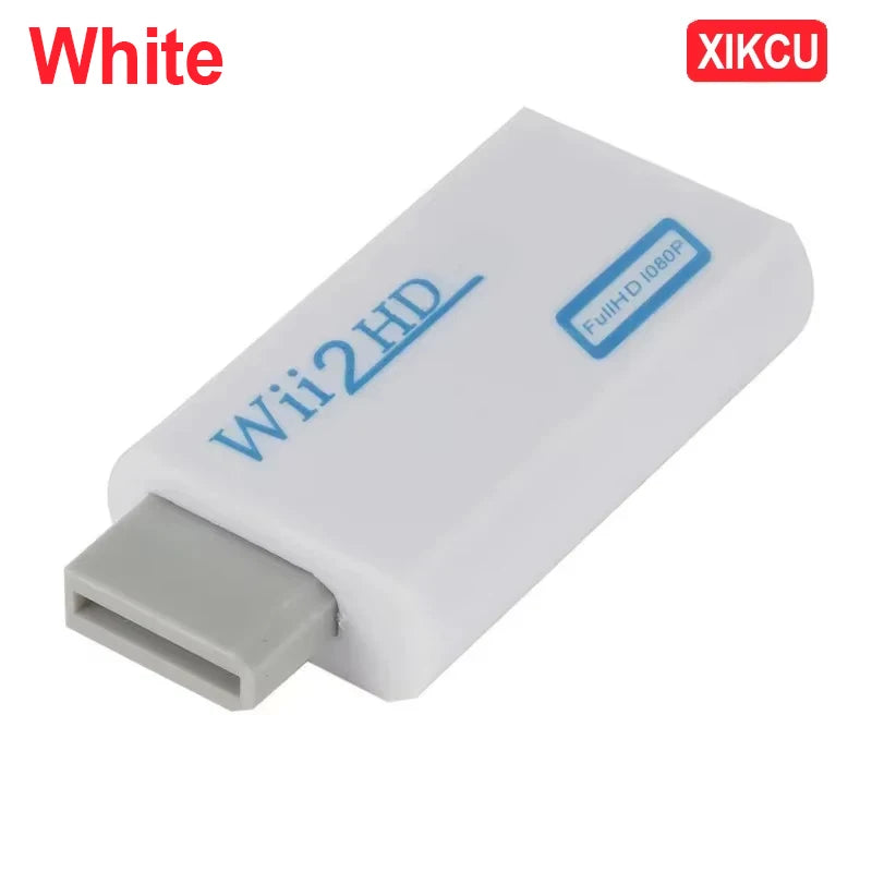 XIKCU HD 1080P Wii to HDMI-Compatible Converter Adapter Wii2 Converter 3.5mm HDMI-Compatible Audio for PC HDTV Monitor Display