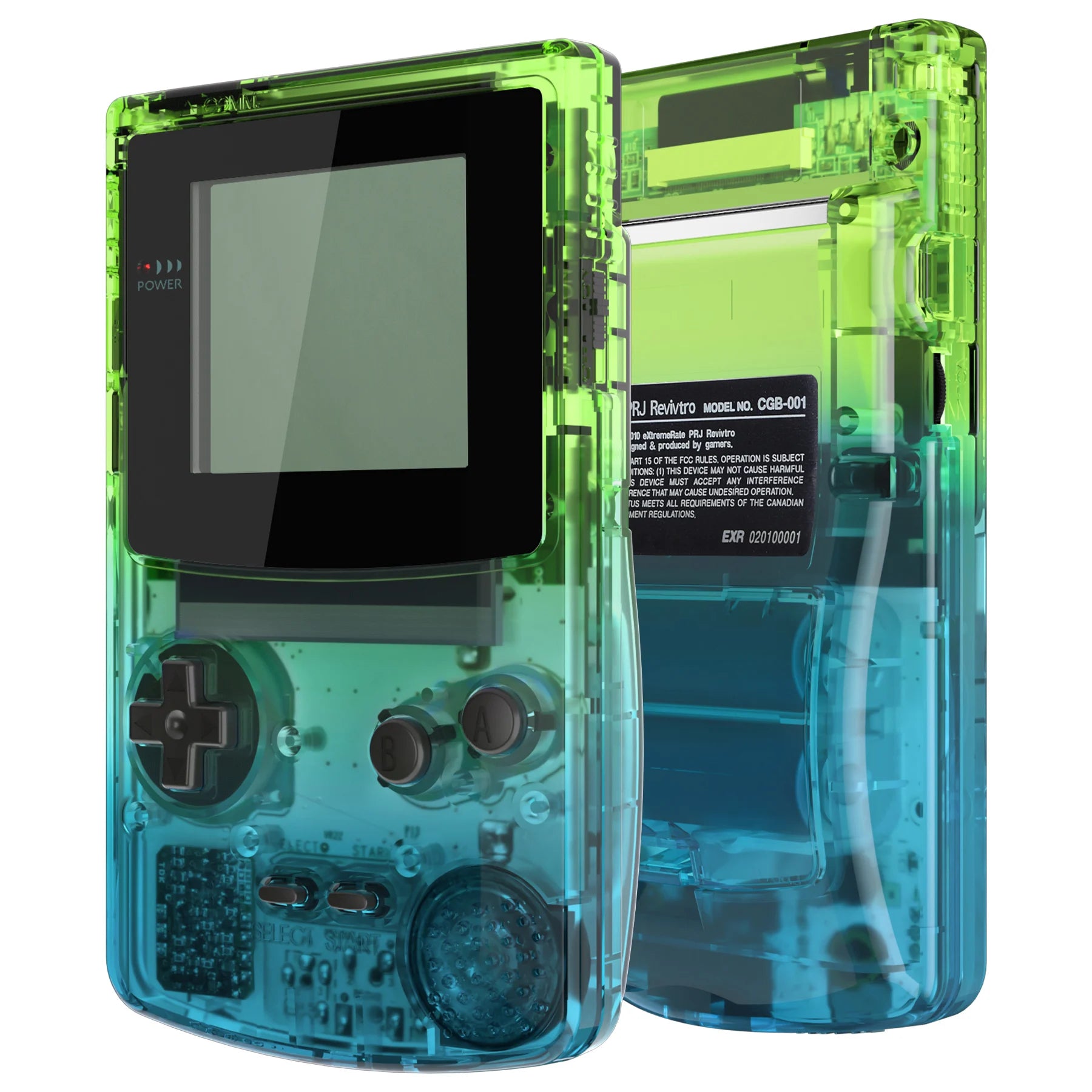 IPS Ready Upgraded Gradient Full Housing Cover Shell with Buttons for Gameboy Color for GBC - Fit for GBC OSD IPS