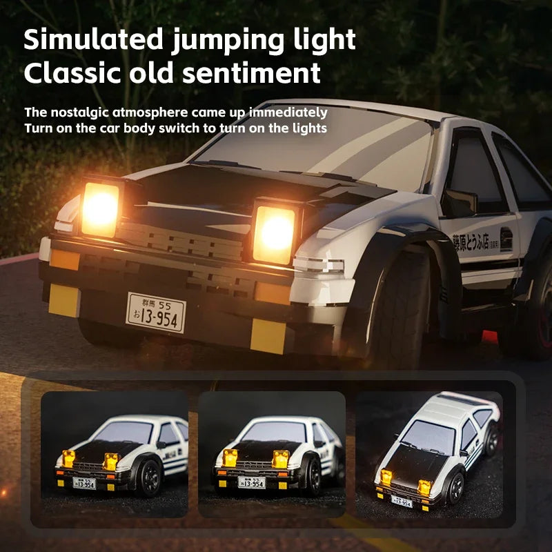 RC Drift Car 1/64 AE86 Mini Desktop Remote Control 2.4G 4WD Off-road Drifting Racing Vehicle Electric Toy Boys Cars