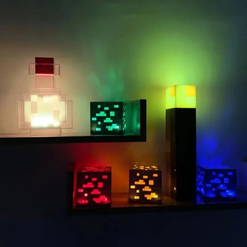 Creative Brownstone Torch LED Night Light USB Rechargeable Game Room Decoration